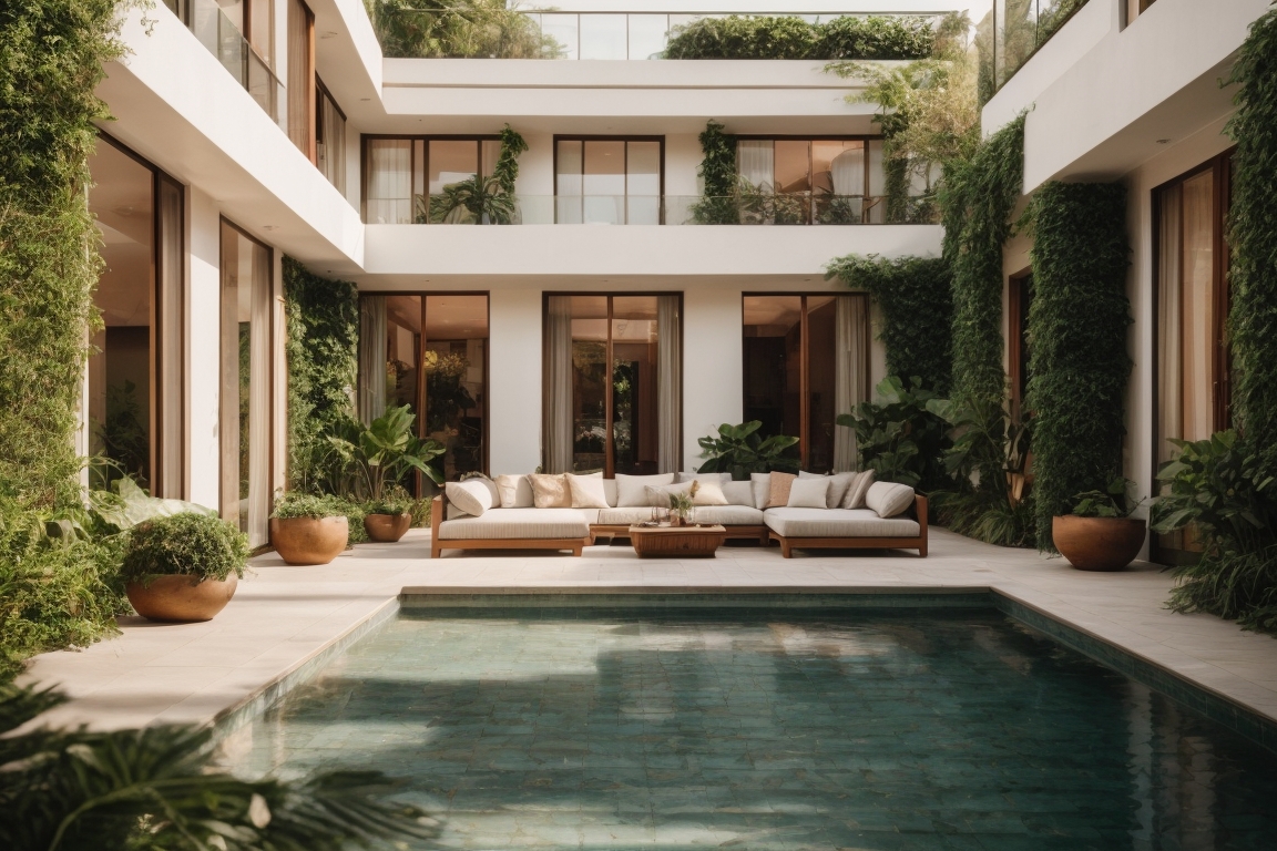 PhotoReal_A_stunning_residential_building_nestled_in_a_lush_oa_0