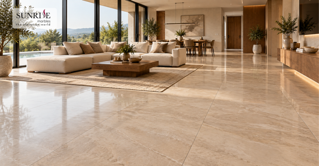 6x4 tiles design ideas featuring a continuous layout in an open living room